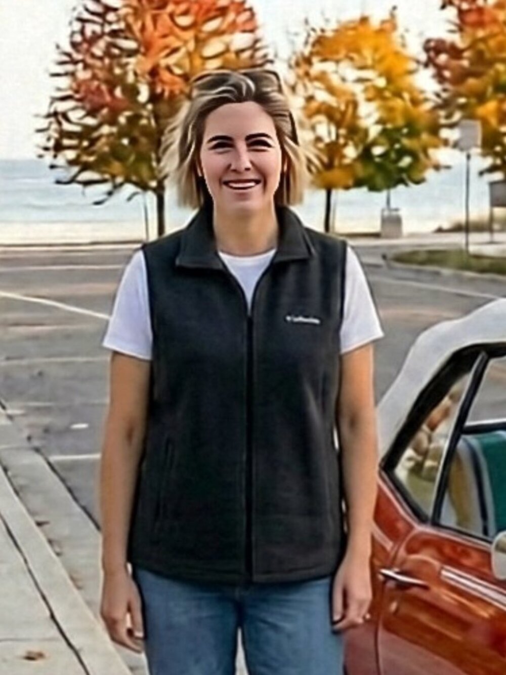 Columbia Black Full-Zip Fleece Vest